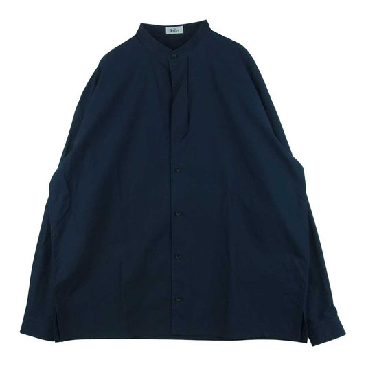 THE RERACS ザリラクス 20FW-REBL-245 BAND COLLAR PLACKET SHIRTS バンドカラー 長袖 シャツ ダークネイビー系 48【中古】