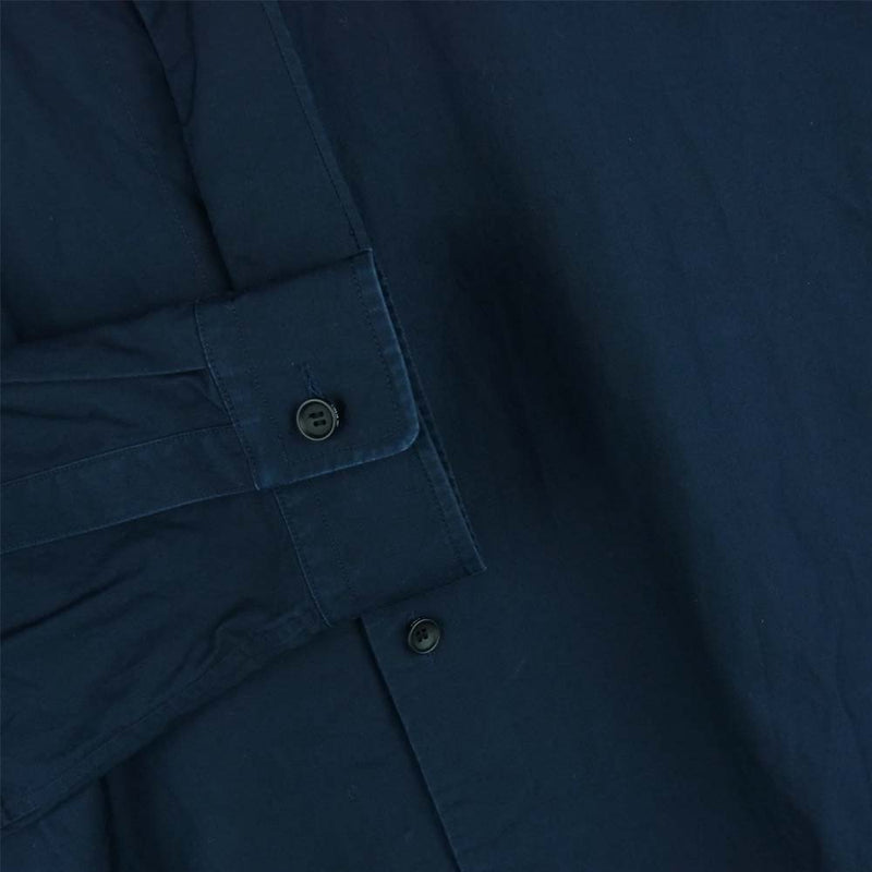 THE RERACS ザリラクス 20FW-REBL-245 BAND COLLAR PLACKET SHIRTS バンドカラー 長袖 シャツ  ダークネイビー系 48【中古】