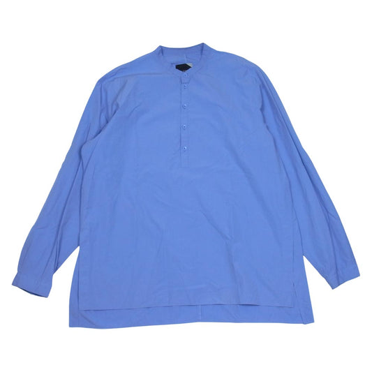 エイトン SUVIN BROAD BAND COLLAR SHIRT バンドカラー シャツ ライトブルー系 6【中古】