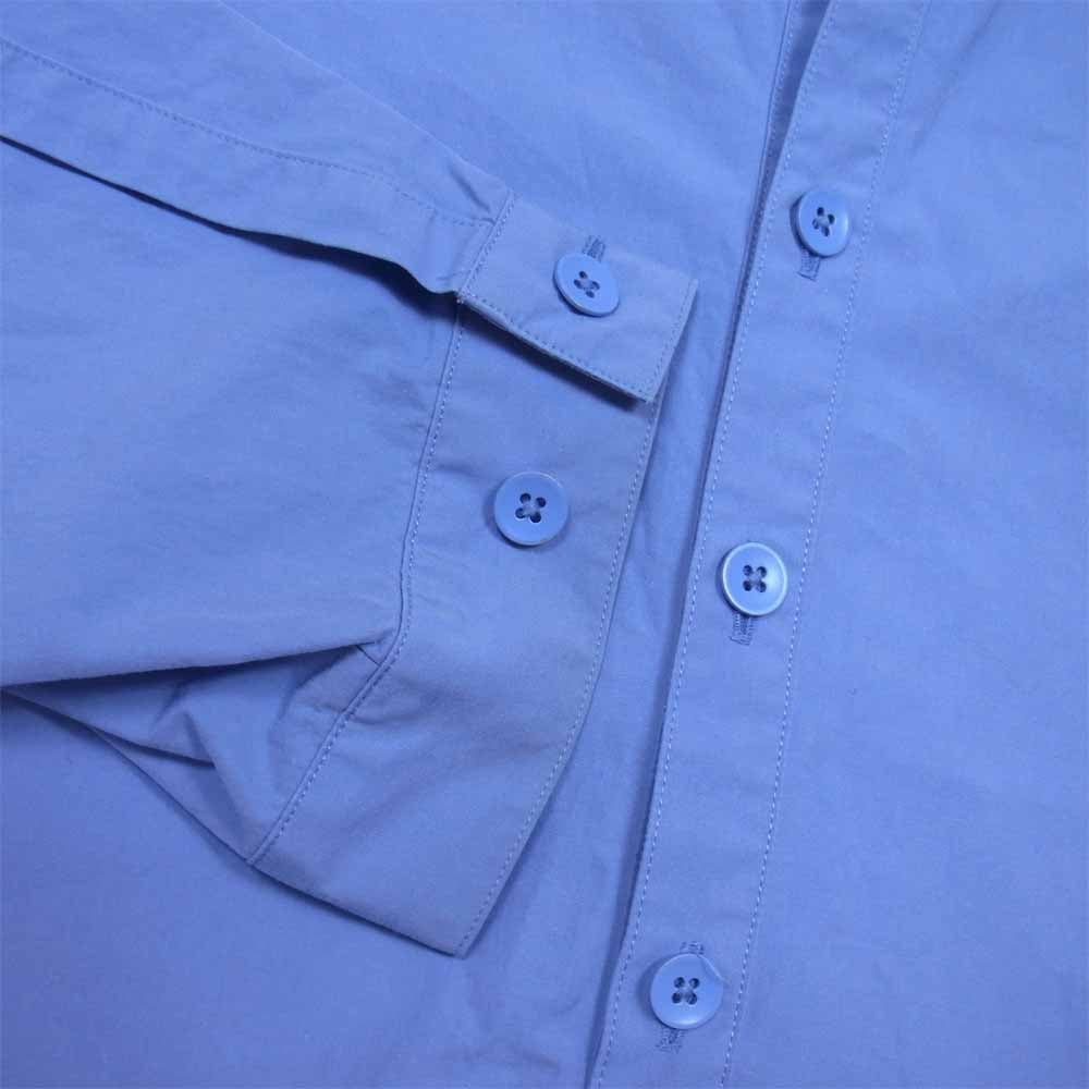 エイトン SUVIN BROAD BAND COLLAR SHIRT バンドカラー シャツ ライトブルー系 6【中古】
