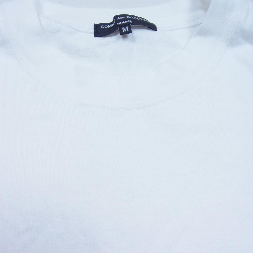 COMME des GARCONS HOMME コムデギャルソンオム 21SS HG-T024 SWITCH T-SHIRT コットン天竺 切替 ポケット Tシャツ ホワイト系 M【中古】