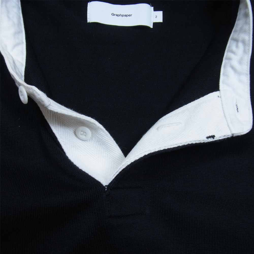GRAPHPAPER グラフペーパー GU193-70027 Heavy Weight Rugger L/S Tee ヘビー ウェイト ラガー 長袖 Tシャツ ブラック系 2【中古】