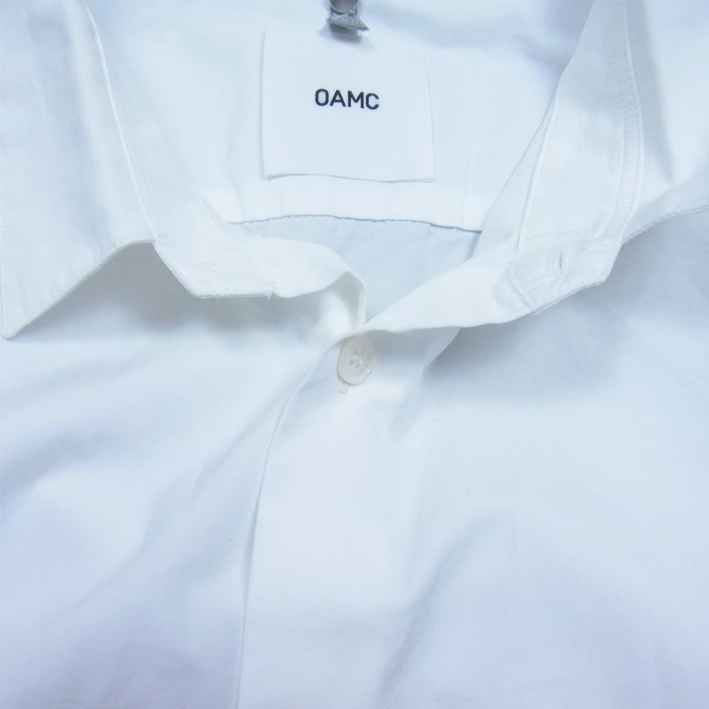 オーエーエムシー 21SS Mark Shirt レギュラー カラー シャツ ホワイト系 L【中古】