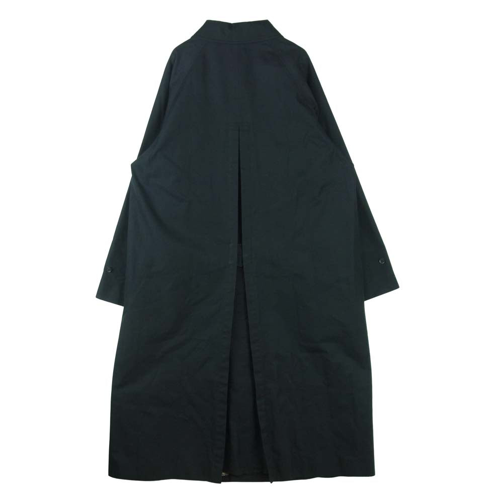AURALEE オーラリー 20SS A20SC01MS COTTON SILK GABARDINE LONG SOUTIEN COLLAR COAT コットン シルク ギャバジン ロング ステンカラー コート ブラック系 4【中古】