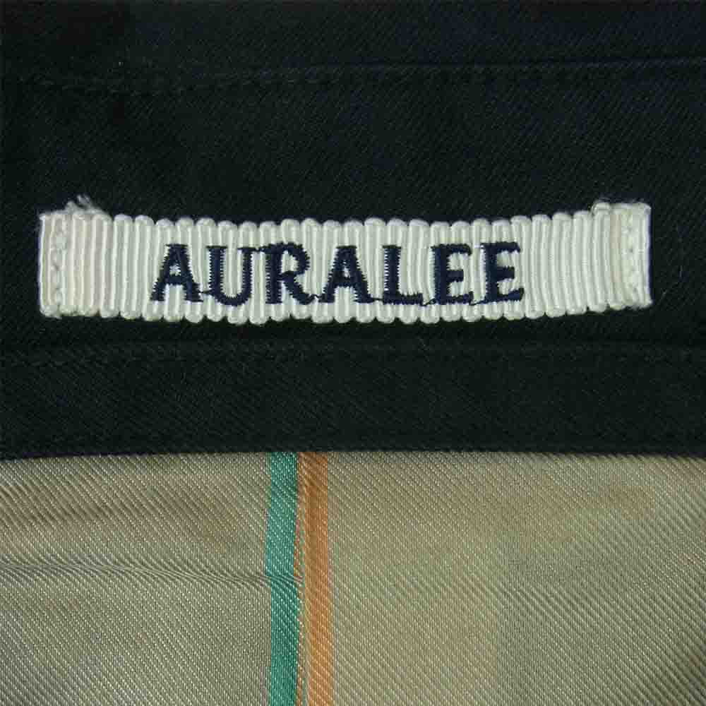 AURALEE オーラリー 20SS A20SC01MS COTTON SILK GABARDINE LONG SOUTIEN COLLAR COAT コットン シルク ギャバジン ロング ステンカラー コート ブラック系 4【中古】