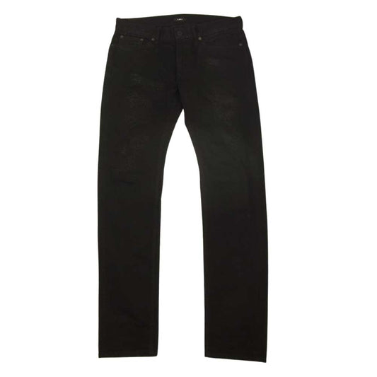 TMT ティーエムティー TPT-F1705 STRETCH CRUSH&REPEIR DENIM 5P TAPERED ストレッチ クラッシュ リペア デニムパンツ ブラック系 M【中古】