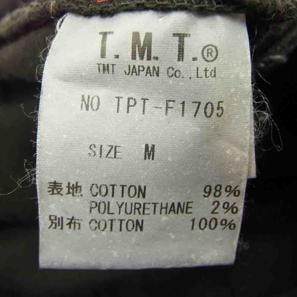 TMT ティーエムティー TPT-F1705 STRETCH CRUSH&REPEIR DENIM 5P TAPERED ストレッチ クラッシュ リペア デニムパンツ ブラック系 M【中古】