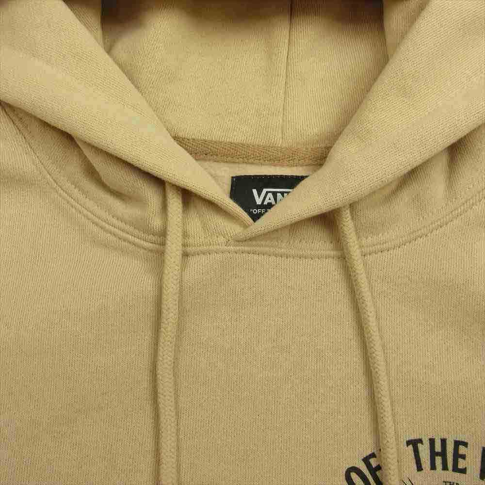 VANS バンズ SK8 SKULL HOODIE スケート スカル 袖プリント バックプリント フーディー プルオーバー ベージュ系 XL【極上美品】【中古】