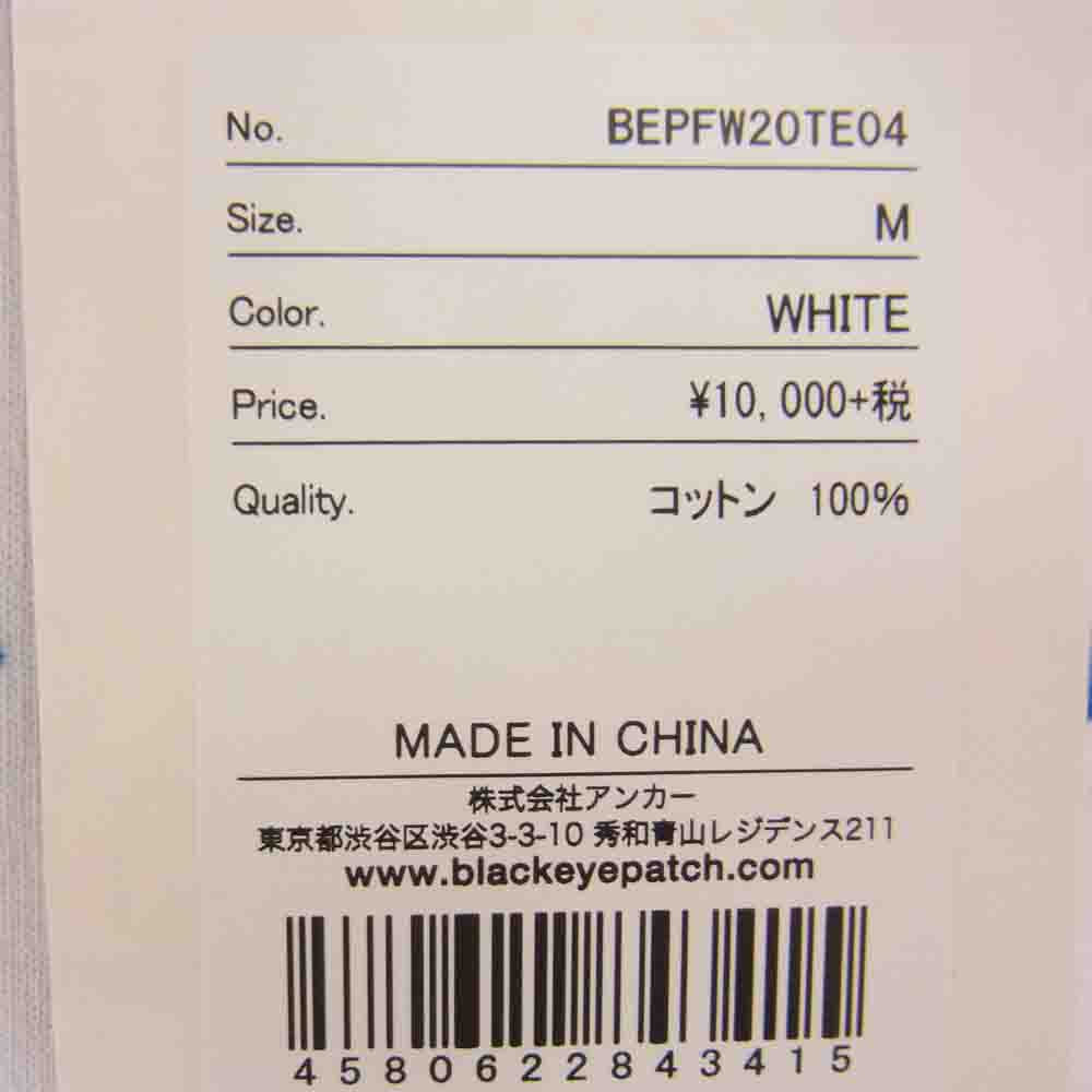 ブラックアイパッチ BEPFW20TE04 Housewrap L/S Tee 総柄 ロゴ 長袖 Tシャツ ホワイト系 M【新古品】【未使用】【中古】
