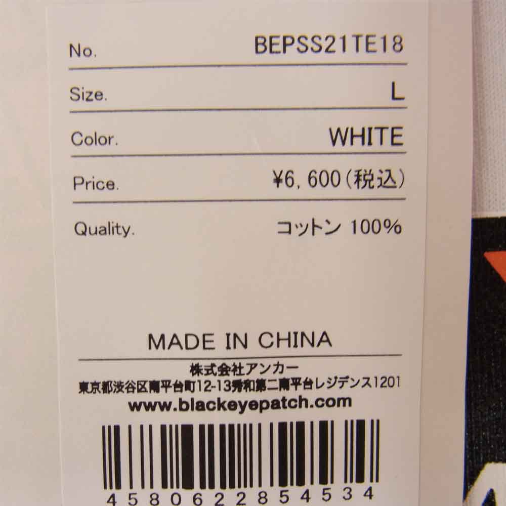 ブラックアイパッチ BEPSS21TE18 STAR FLYER TEE プリント Tシャツ ホワイト系 L【新古品】【未使用】【中古】