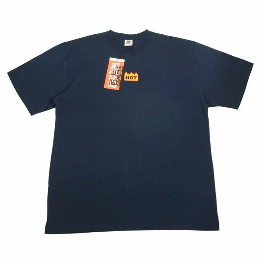 ブラックアイパッチ BEPFW21TE07 HOT プリント Tシャツ ブラック ネイビー系 L【新古品】【未使用】【中古】
