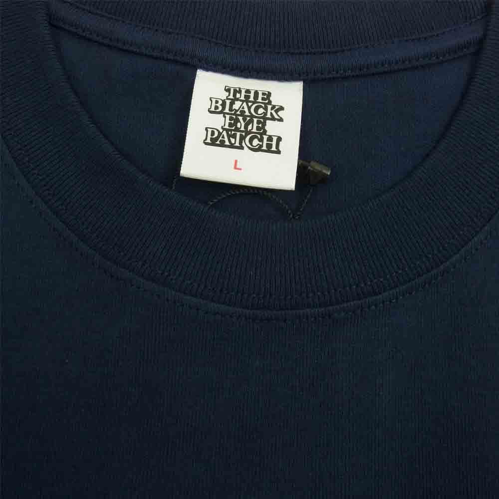 ブラックアイパッチ BEPFW21TE07 HOT プリント Tシャツ ブラック ネイビー系 L【新古品】【未使用】【中古】