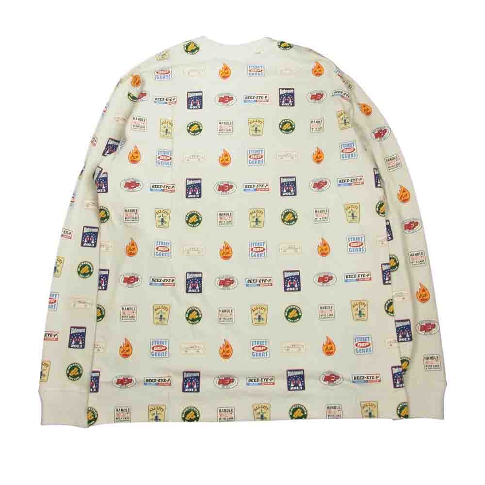 ブラックアイパッチ BEPSS22TE07 LOGOS L/S TEE ロゴ 長袖 Tシャツ ホワイト系 M【新古品】【未使用】【中古】