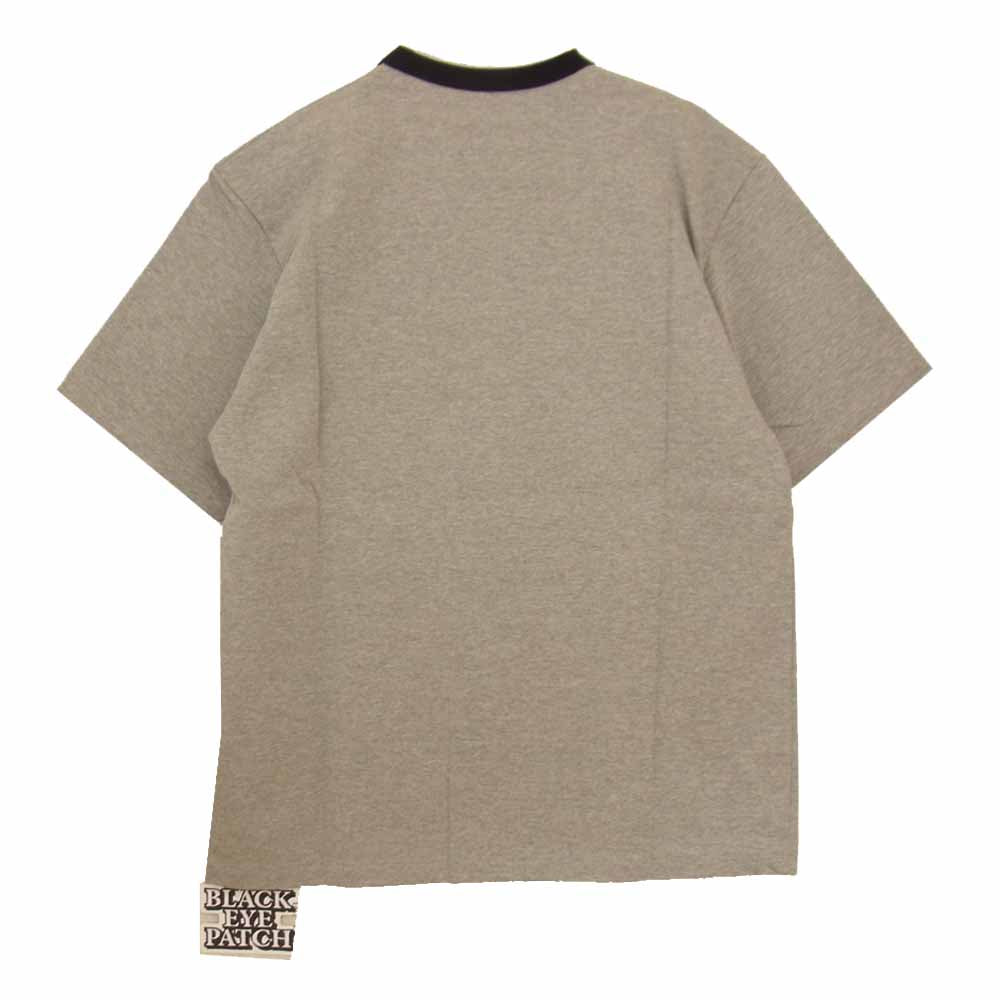 ブラックアイパッチ BEPFW21TE03 HANDLE WITH CARE POCKET TEE  取扱注意 ポケット Tシャツ グレー系 M【新古品】【未使用】【中古】