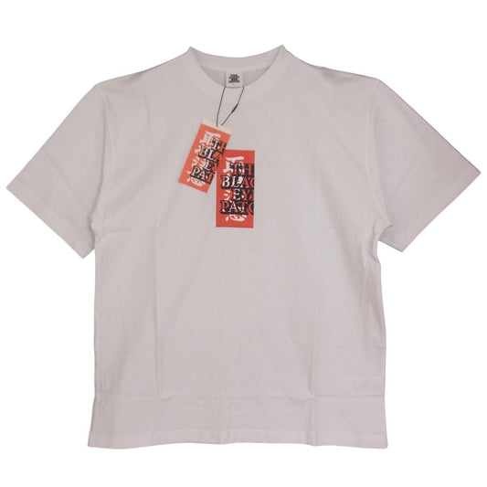 ブラックアイパッチ BEPSS21TE14 HANDLE WITH CARE TEE 取扱注意 Tシャツ ホワイト系 L【新古品】【未使用】【中古】
