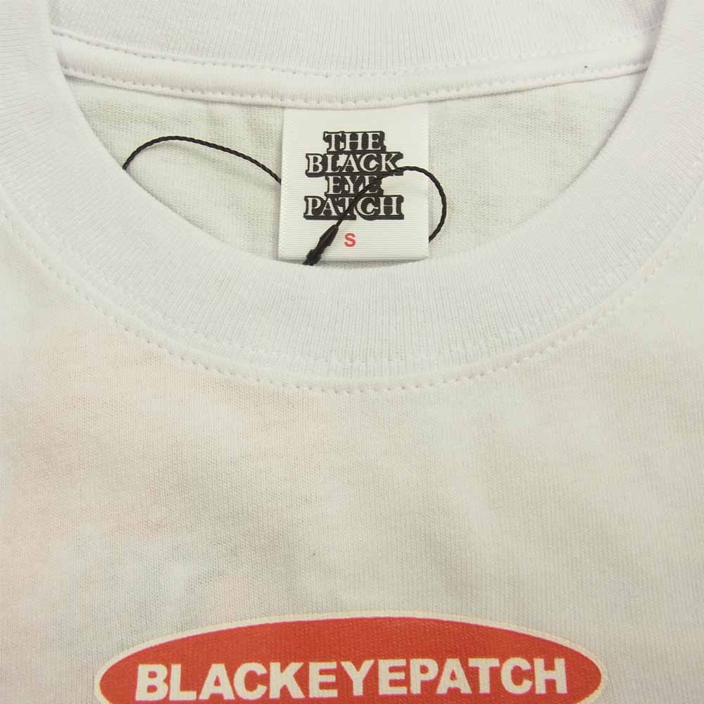 ブラックアイパッチ BEPFW20TE07 DANGER HOT LABEL L/S TEE ロゴ 長袖 ロングスリーブ Tシャツ ホワイト系 S【新古品】【未使用】【中古】