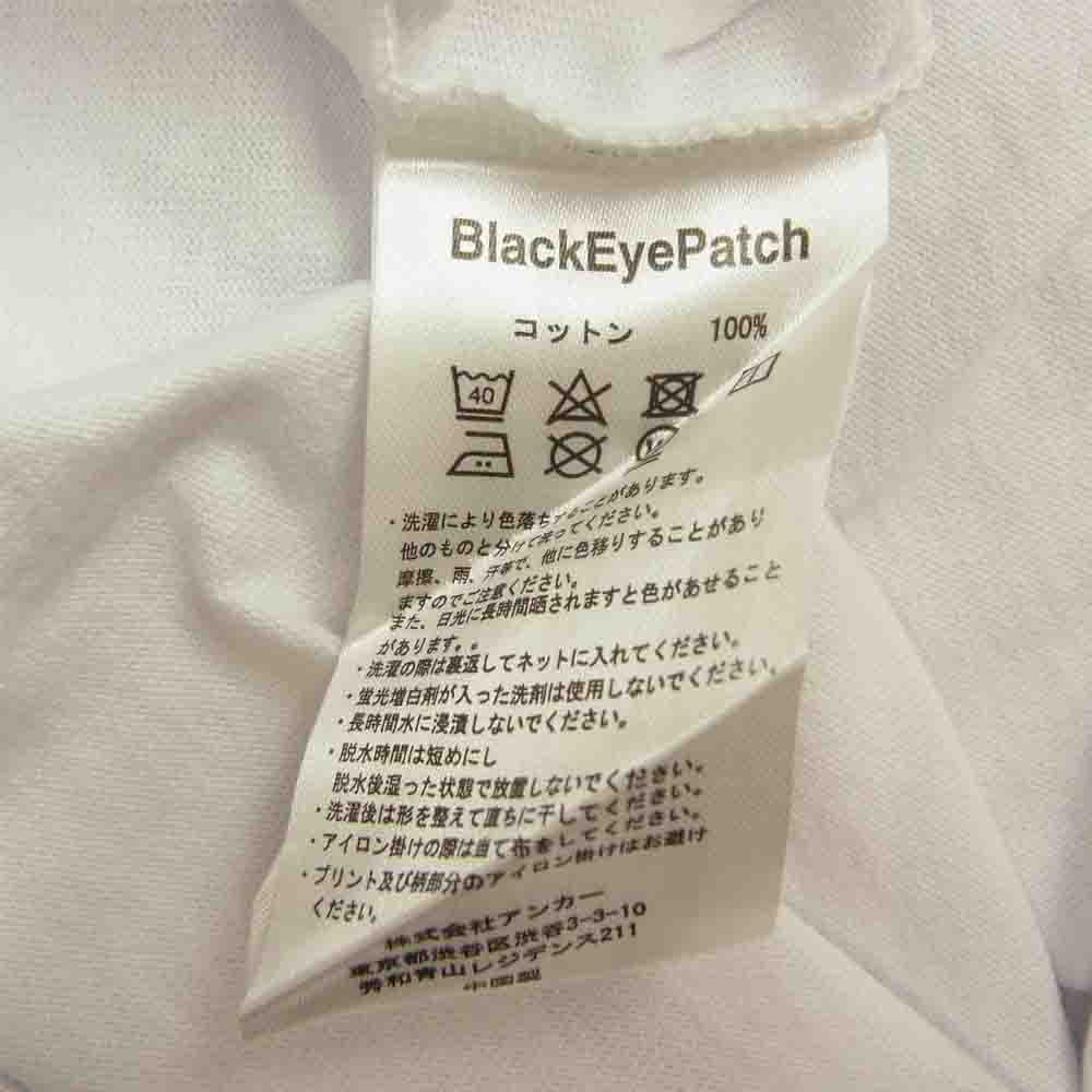 ブラックアイパッチ BEPFW20TE07 DANGER HOT LABEL L/S TEE ロゴ 長袖 ロングスリーブ Tシャツ ホワイト系 S【新古品】【未使用】【中古】