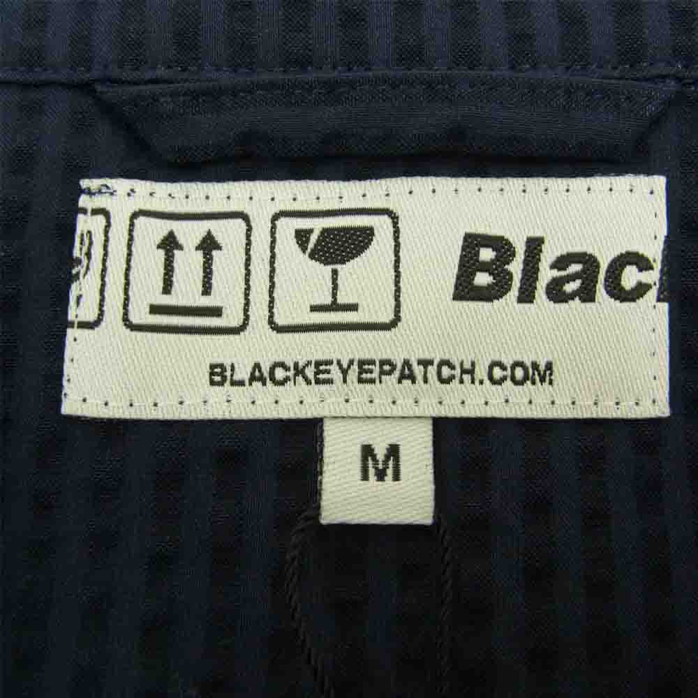 ブラックアイパッチ BEPFW21TP11 Seersucker Half Zip Shirt ハーフジップ シャツ ネイビー系 M【新古品】【未使用】【中古】