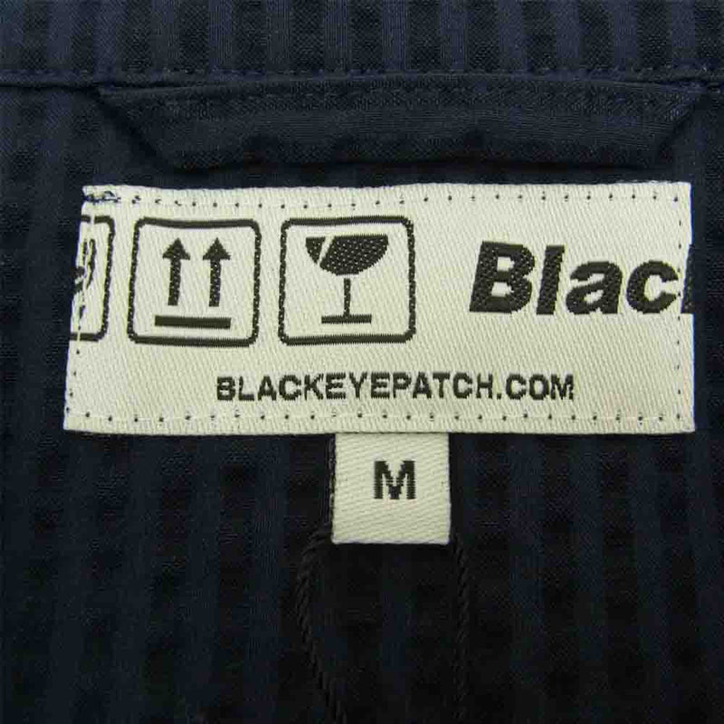 ブラックアイパッチ BEPFW21TP11 Seersucker Half Zip Shirt ハーフジップ シャツ ネイビー系  M【新古品】【未使用】【中古】