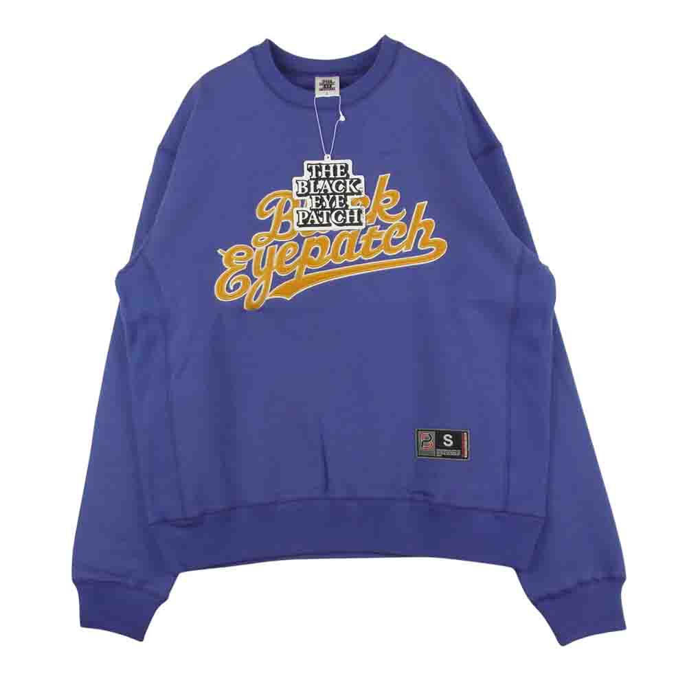 ブラックアイパッチ BEPSS221TP21 SCRIPT CREW SWEAT スクリプト クルーネック スウェット パープル系 S【新古品】【未使用】【中古】