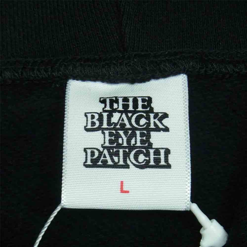 ブラックアイパッチ BEPSS22TP15 LOGO LABEL HOODIE ロゴ ラベル フーディ パーカー ブラック系 L【新古品】【未使用】【中古】