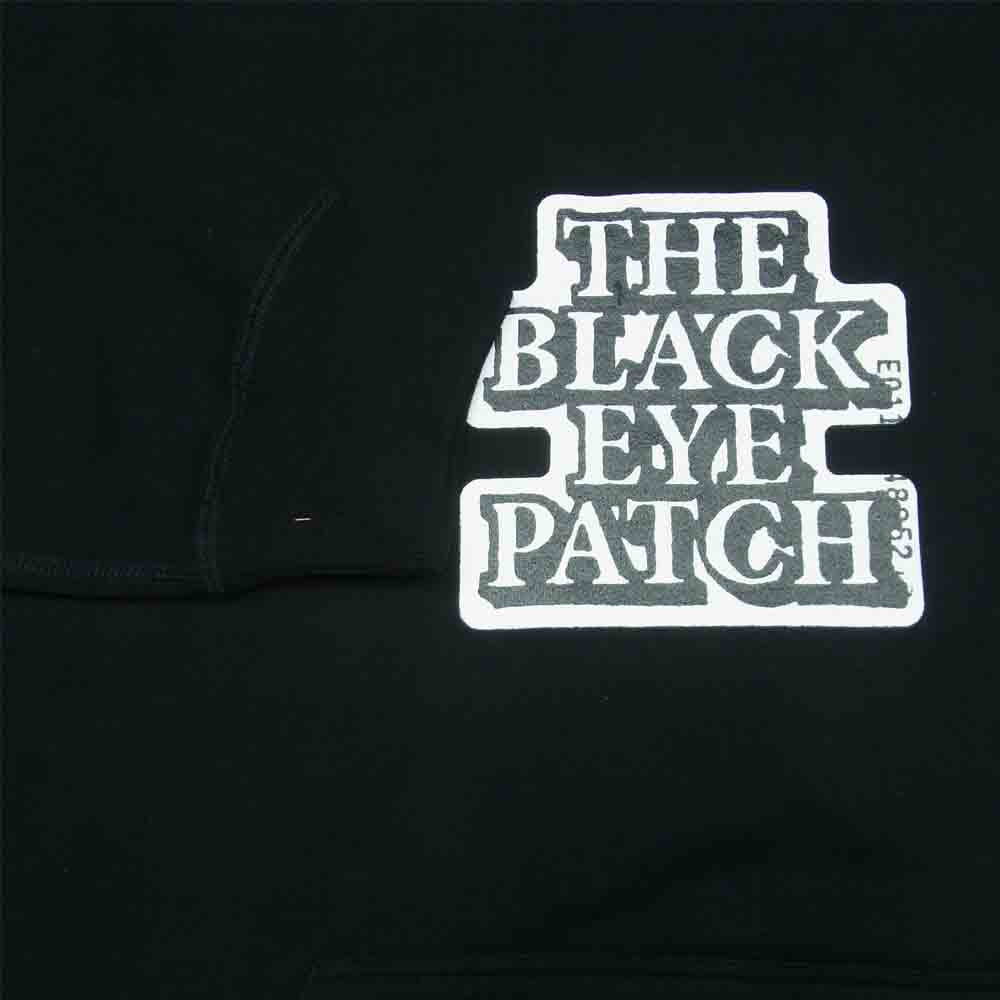 ブラックアイパッチ BEPSS22TP15 LOGO LABEL HOODIE ロゴ ラベル フーディ パーカー ブラック系 L【新古品】【未使用】【中古】