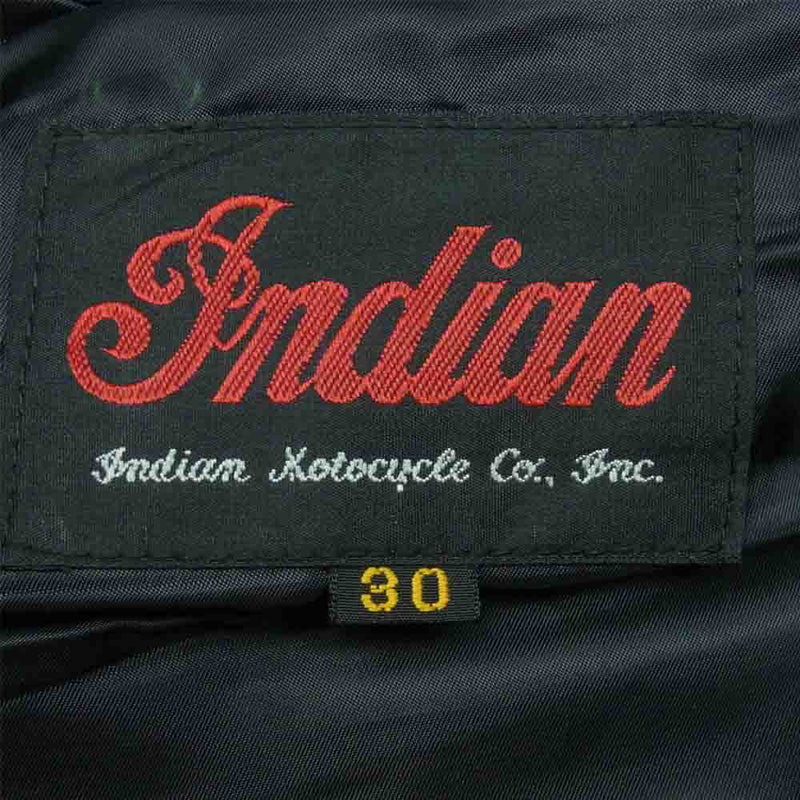 INDIAN インディアン OS-2439 カウレザー パンツ 牛革 ナイロン 韓国製 ブラック系 30【中古】