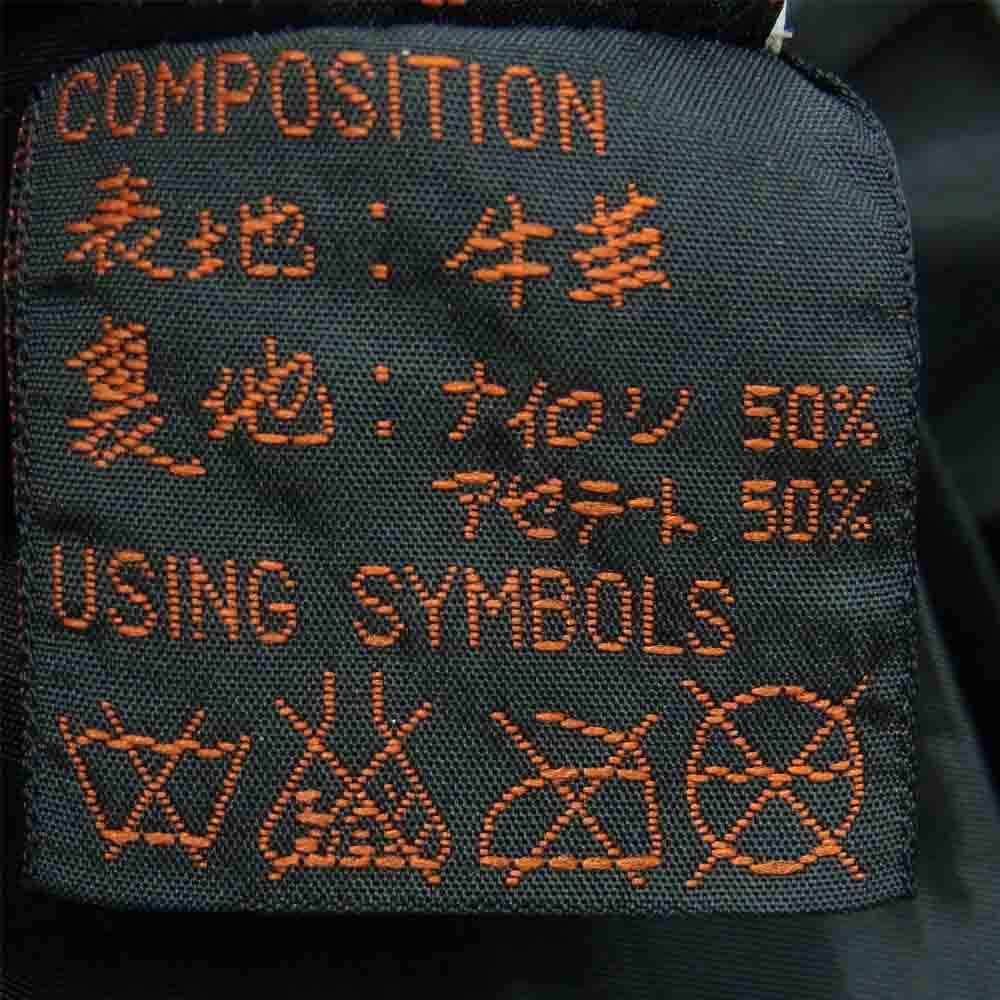 INDIAN インディアン OS-2439 カウレザー パンツ 牛革 ナイロン 韓国製 ブラック系 30【中古】