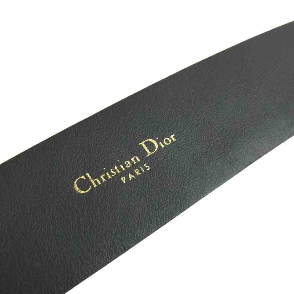 Dior ディオール 30 MONTAIGNE モンテーニュ ロゴ カーフスキン ベルト ブラック系【中古】