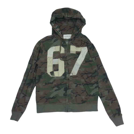RALPH LAUREN ラルフローレン 国内正規品 DENIM ＆ SUPPLY デニム アンド サプライ カモ柄 迷彩 パーカー カーキ系 S【中古】
