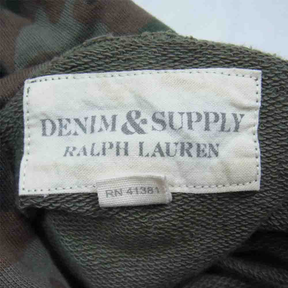 RALPH LAUREN ラルフローレン 国内正規品 DENIM ＆ SUPPLY デニム アンド サプライ カモ柄 迷彩 パーカー カーキ系 S【中古】
