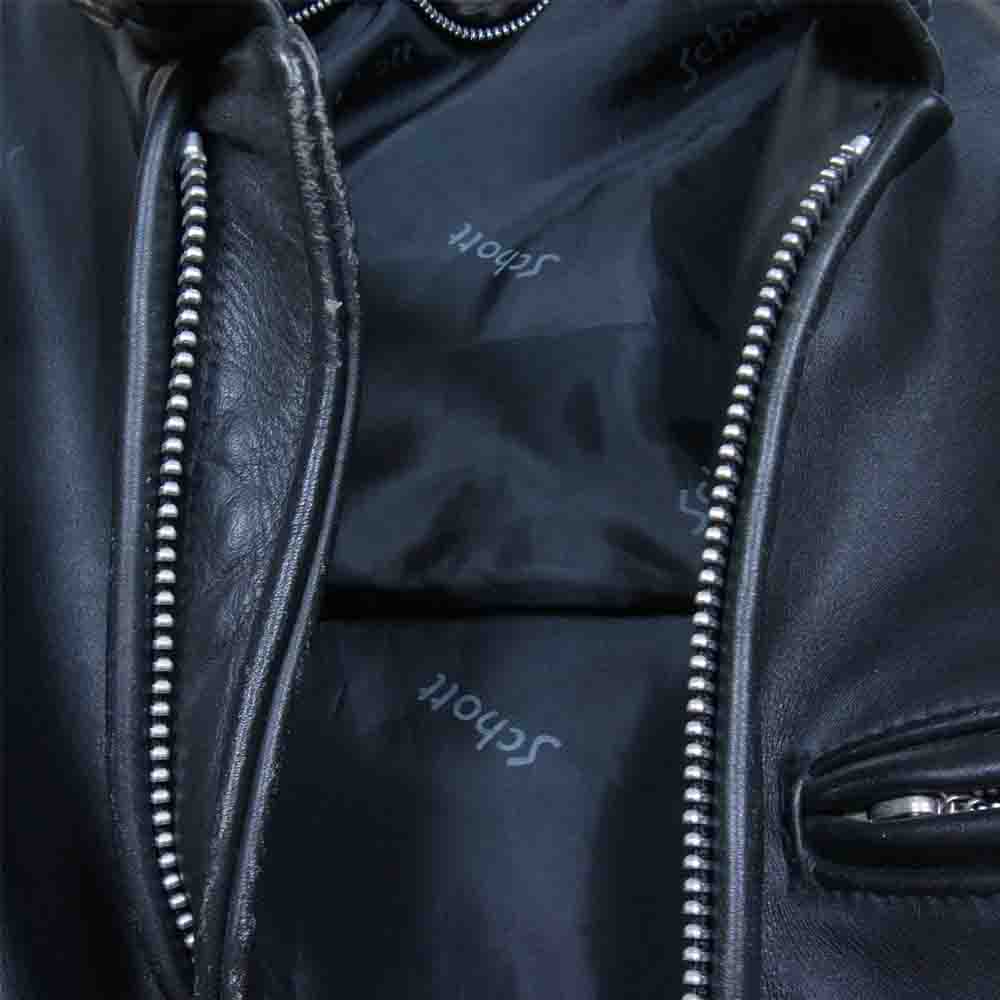 schott ショット 641 シングル ライダース ジャケット ブラック系 38【中古】