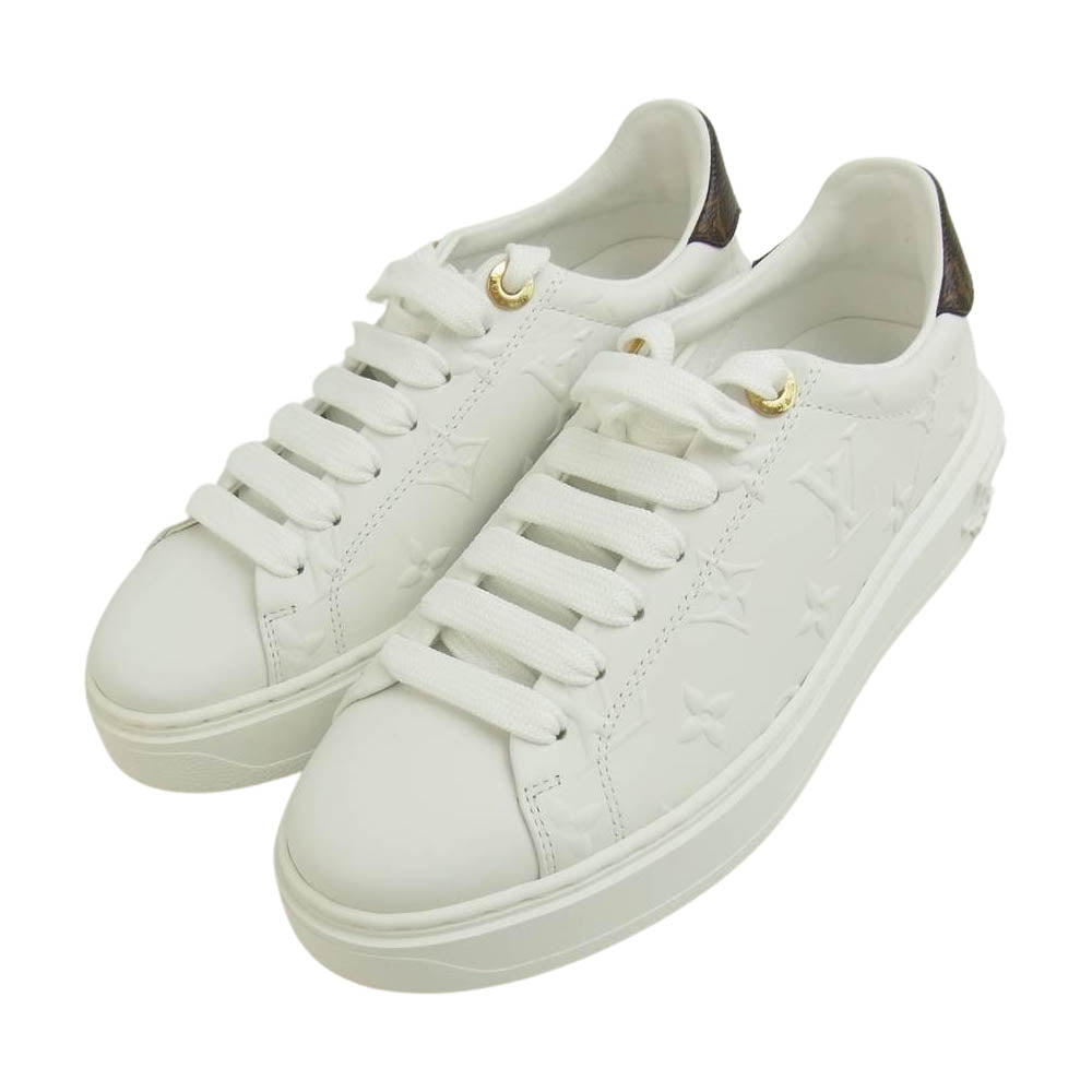 LOUIS VUITTON ルイ・ヴィトン 1A9HBN タイムアウト ライン スニーカー  ホワイト系 35【新古品】【未使用】【中古】