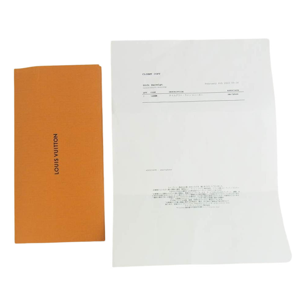 LOUIS VUITTON ルイ・ヴィトン 1A9HBN タイムアウト ライン スニーカー  ホワイト系 35【新古品】【未使用】【中古】