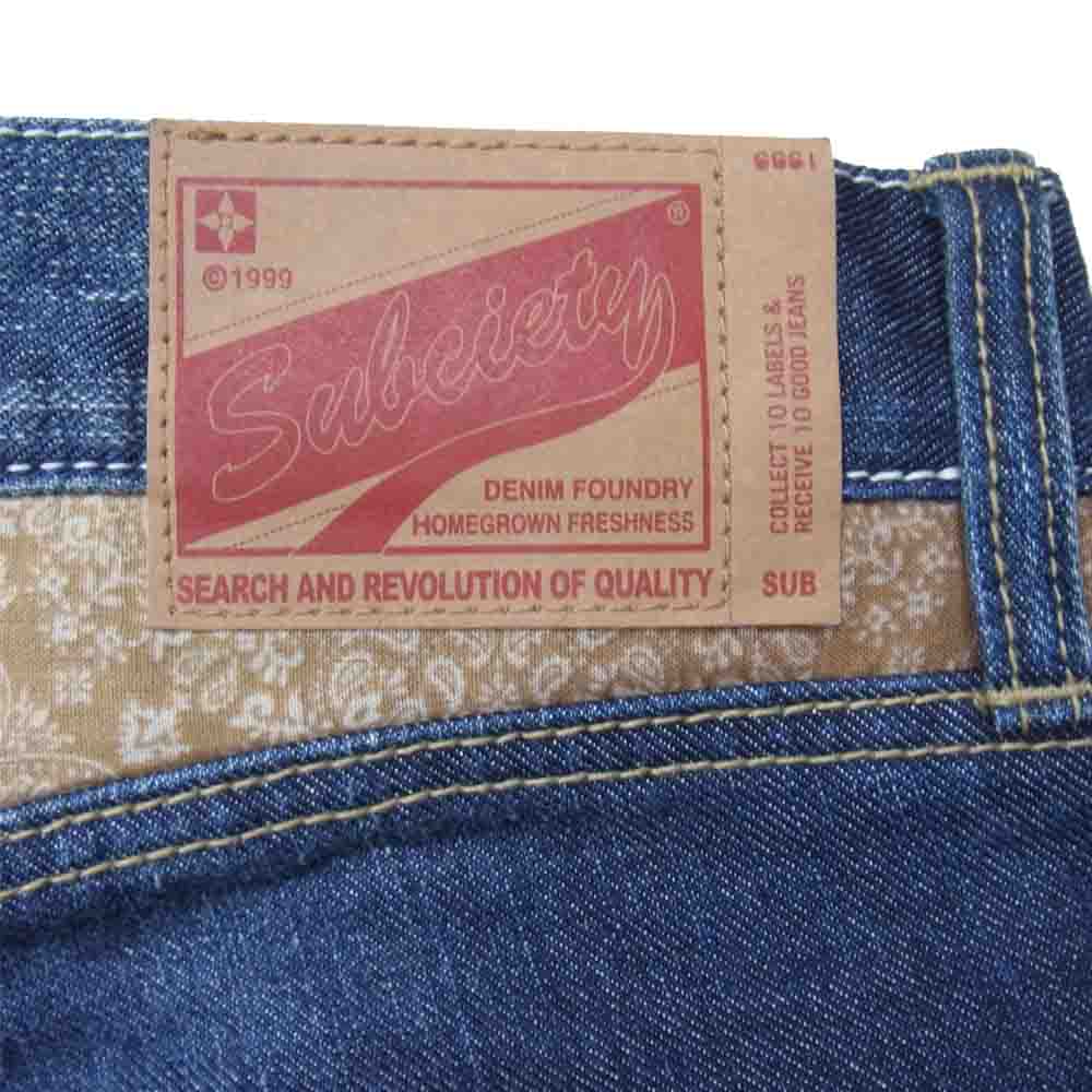 Subciety サブサエティ カットオフ デニム ショーツ インディゴブルー系 M【中古】