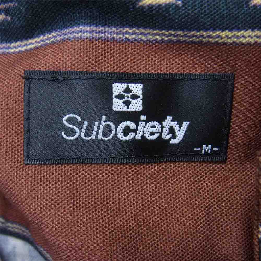 Subciety サブサエティ ネイティブ 半袖 シャツ エンジ系 M【中古】