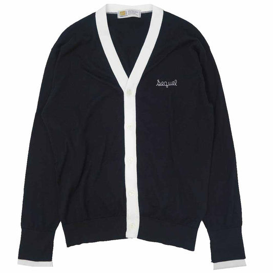 JOHN SMEDLEY ジョンスメドレー FRGMT JS CA-S FRAGMENT DESIGN x SEQUEL Vネック カーディガン ブラック ブラック系 S【新古品】【未使用】【中古】