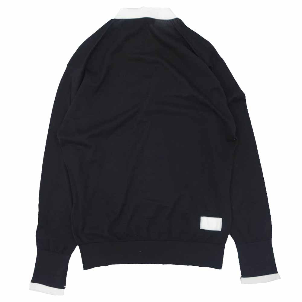 JOHN SMEDLEY ジョンスメドレー FRGMT JS CA-S FRAGMENT DESIGN x SEQUEL Vネック カーディガン ブラック ブラック系 S【新古品】【未使用】【中古】