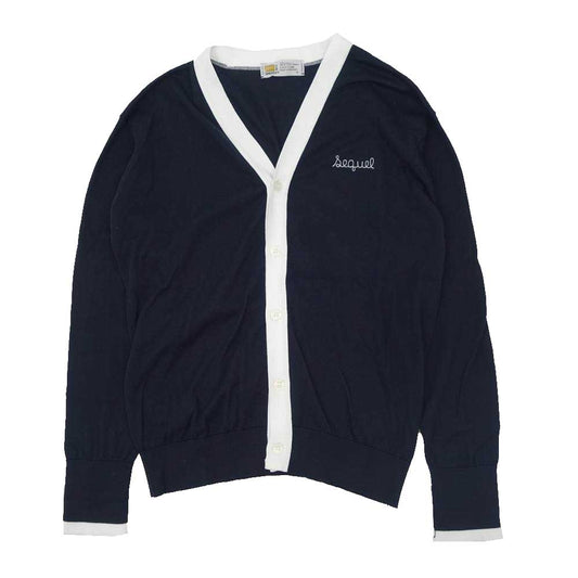 JOHN SMEDLEY ジョンスメドレー FRGMT JS CA-S FRAGMENT DESIGN x SEQUEL Vネック カーディガン ネイビー ネイビー系 S【新古品】【未使用】【中古】