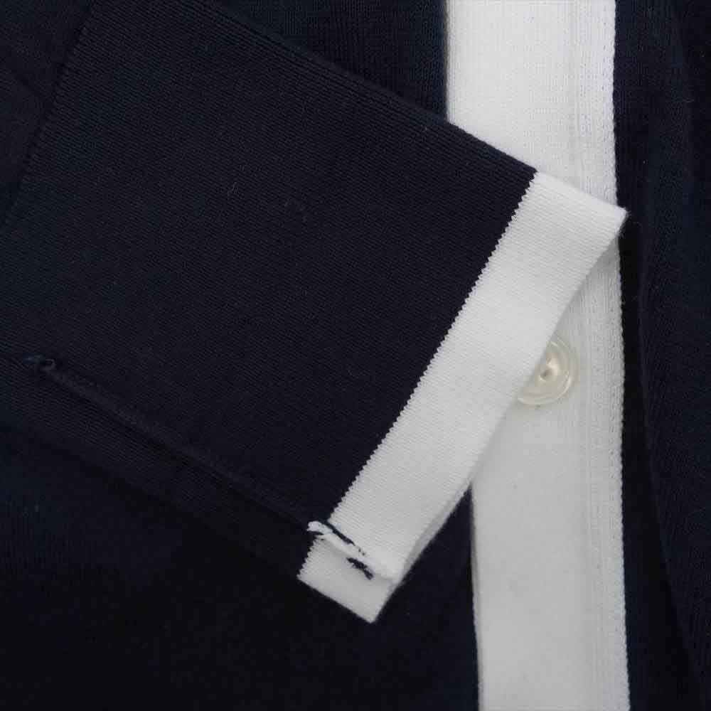 JOHN SMEDLEY ジョンスメドレー FRGMT JS CA-S FRAGMENT DESIGN x SEQUEL Vネック カーディガン ネイビー ネイビー系 S【新古品】【未使用】【中古】