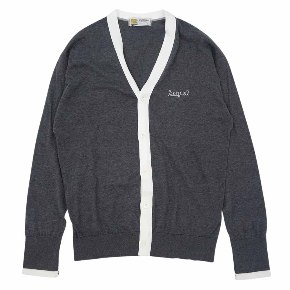 JOHN SMEDLEY ジョンスメドレー FRGMT JS CA-S FRAGMENT DESIGN x SEQUEL Vネック カーディガン グレー グレー系 S【新古品】【未使用】【中古】