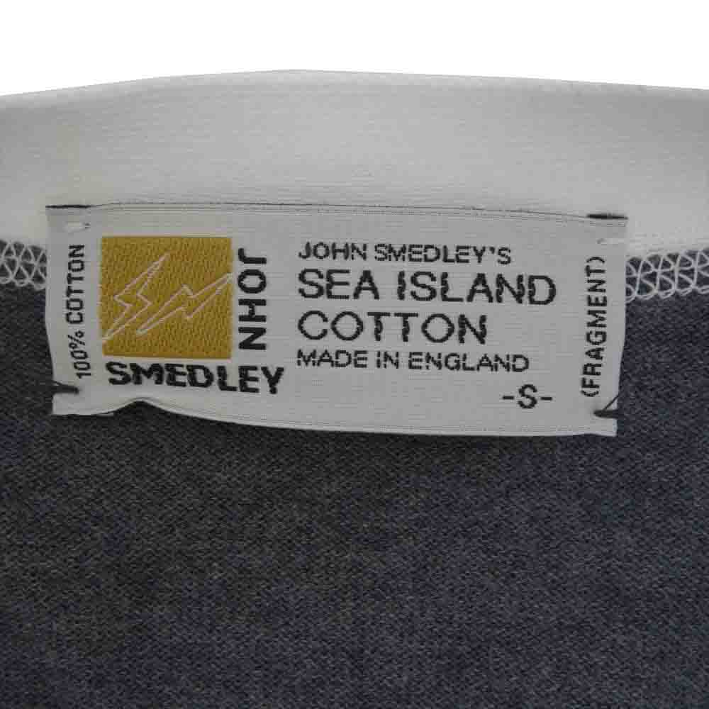 JOHN SMEDLEY ジョンスメドレー FRGMT JS CA-S FRAGMENT DESIGN x SEQUEL Vネック カーディガン グレー グレー系 S【新古品】【未使用】【中古】