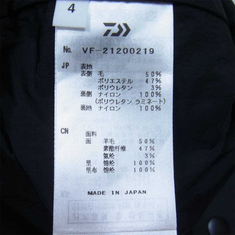 ダイワ ディーベック 21AW VF-21200219 3LAYER BALMACAAN COAT 3 レイヤー バルマカーン コート ブラック系 4【美品】【中古】