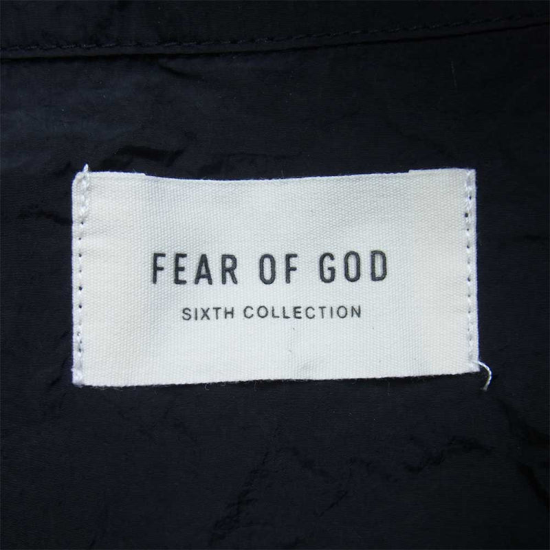 FEAR OF GOD フィアオブゴッド SIXTH COLLECTION NYLON RAIN JACKET ナイロン レインジャケット コート ブラック系 L【美品】【中古】