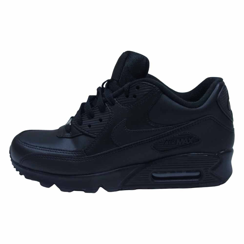 NIKE ナイキ 302519-001 AIRMAX 90 LEATHER エア マックス レザー ブラック系 26cm【美品】【中古】