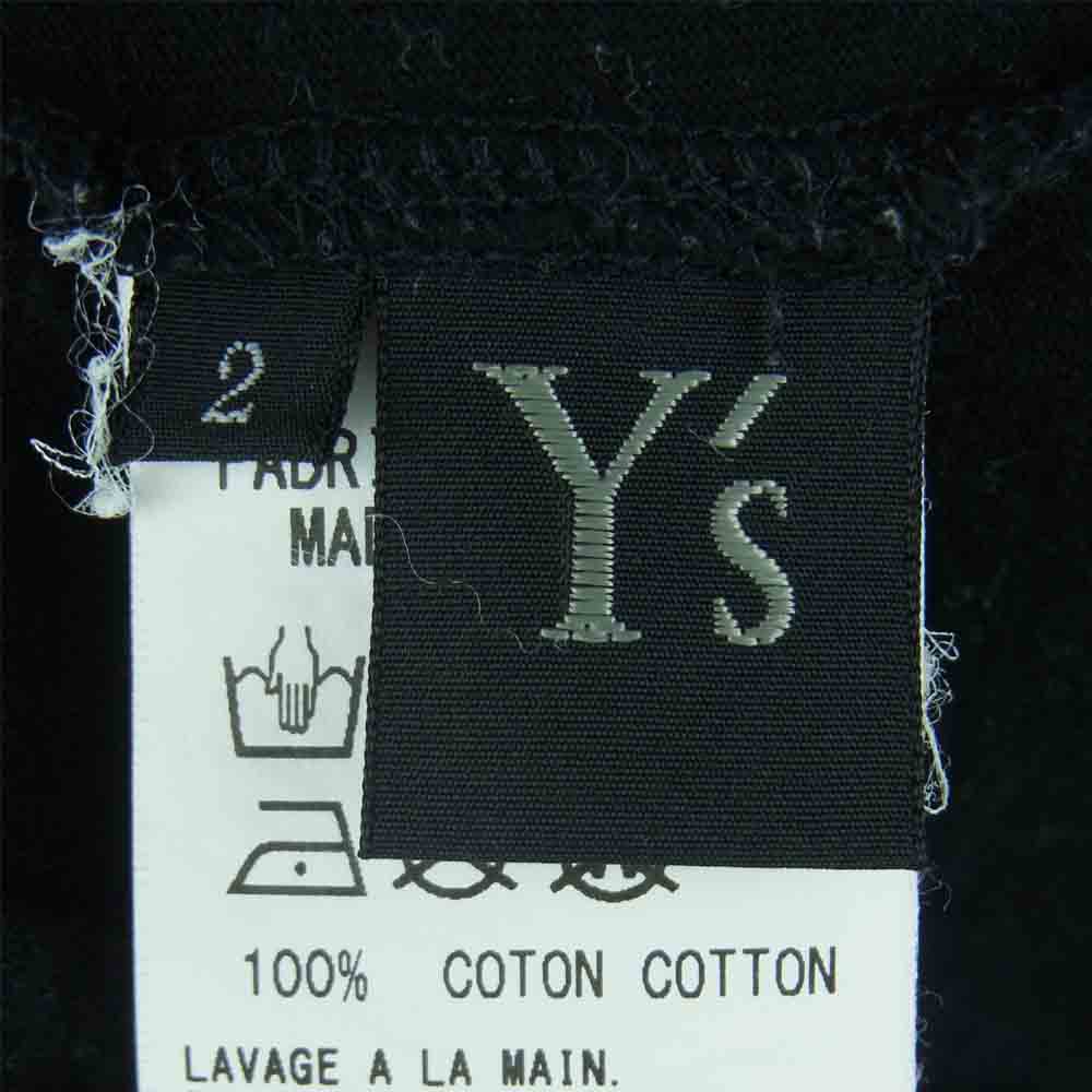 Yohji Yamamoto ヨウジヤマモト YB-T02-670 Y'S ボックス型 ショート スリーブ カットソー 半袖 Tシャツ ブラック系 2【中古】