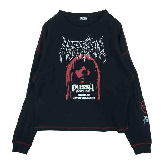 HYSTERIC GLAMOUR ヒステリックグラマー 20AW 01211CS02 PENTAGRAM ペンタグラム サーマル 長袖 カットソー レディース ブラック系 FREE【中古】