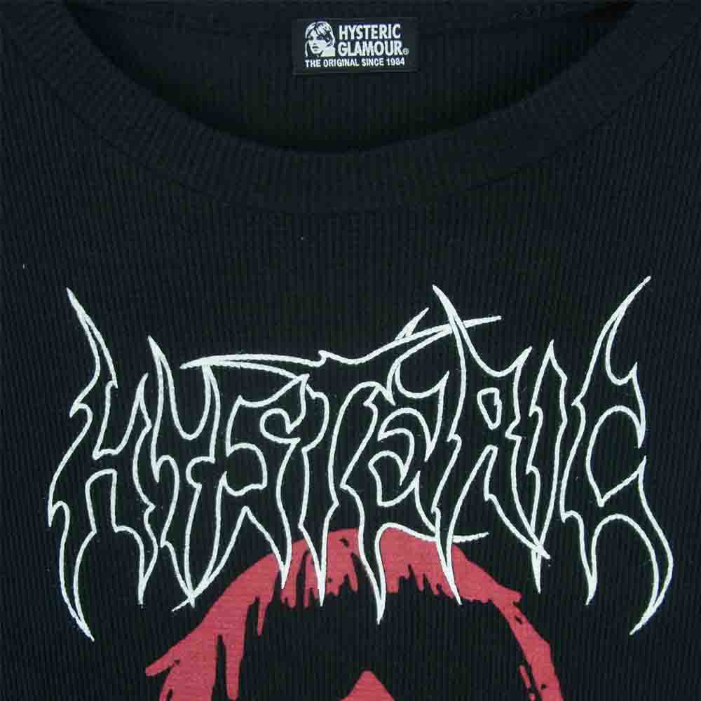 HYSTERIC GLAMOUR ヒステリックグラマー 20AW 01211CS02 PENTAGRAM ペンタグラム サーマル 長袖 カットソー レディース ブラック系 FREE【中古】