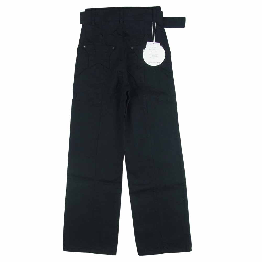 HYSTERIC GLAMOUR ヒステリックグラマー 01201AP09 スター パッチ ワイド デニム パンツ レディース ブラック系 24inch【新古品】【未使用】【中古】