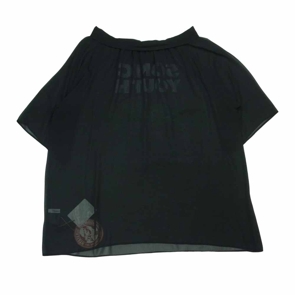 HYSTERIC GLAMOUR ヒステリックグラマー 21SS 01211AH07 SONIC YOUTH HERE WHERE ジャージー ブラウス レディース ブラック系 FREE【新古品】【未使用】【中古】
